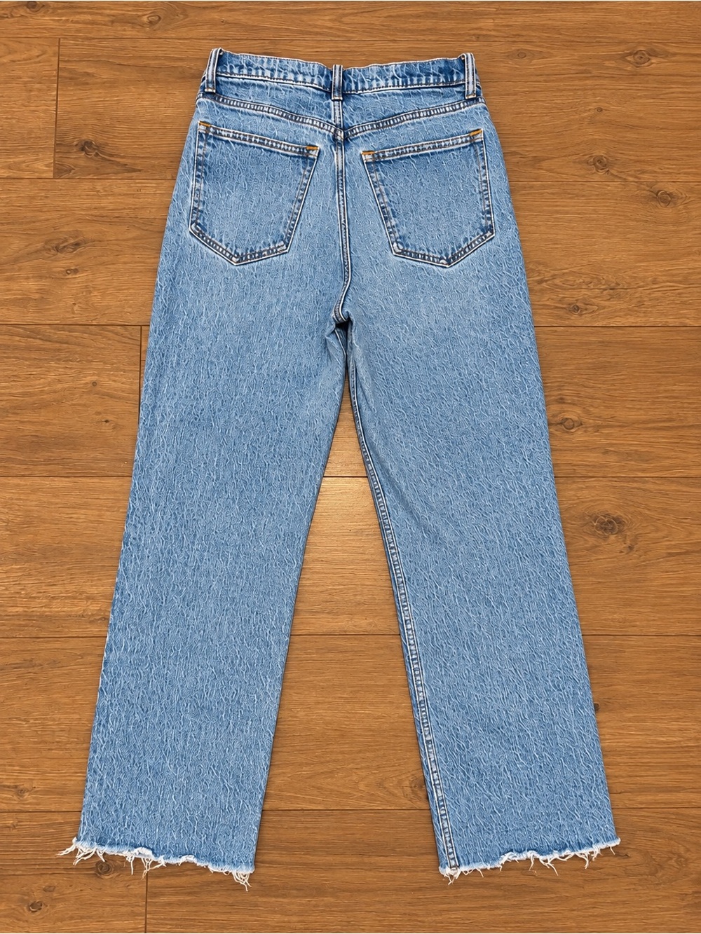 Abercrombie & Fitch โ90s Straight Ultra High Rise Jeans Size 28/6L Raw Hem - Picture 3 of 3
